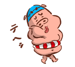 Swimming pig sticker #3165045