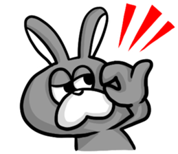 White and Black Rabbit sticker #3166627