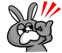White and Black Rabbit sticker #3166627