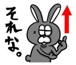 White and Black Rabbit sticker #3166628