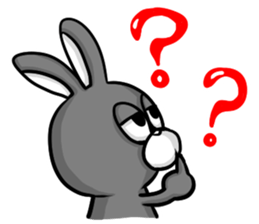 White and Black Rabbit sticker #3166629