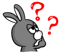 White and Black Rabbit sticker #3166629