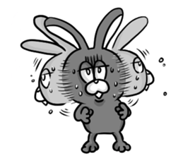 White and Black Rabbit sticker #3166631