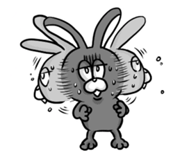 White and Black Rabbit sticker #3166631