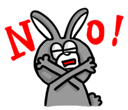 White and Black Rabbit sticker #3166632