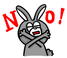 White and Black Rabbit sticker #3166632