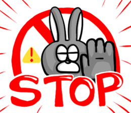 White and Black Rabbit sticker #3166633