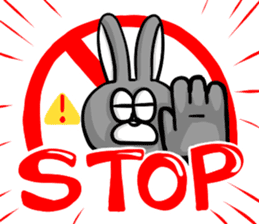 White and Black Rabbit sticker #3166633