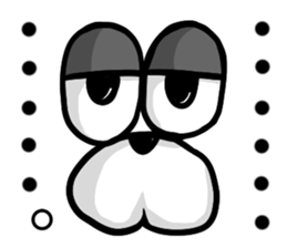 White and Black Rabbit sticker #3166634