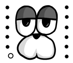 White and Black Rabbit sticker #3166634