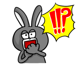 White and Black Rabbit sticker #3166635