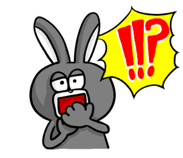 White and Black Rabbit sticker #3166635