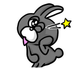 White and Black Rabbit sticker #3166636