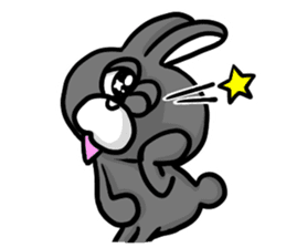 White and Black Rabbit sticker #3166636