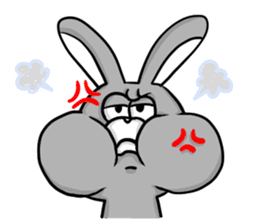 White and Black Rabbit sticker #3166639