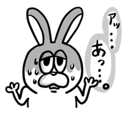 White and Black Rabbit sticker #3166640