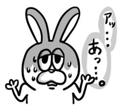 White and Black Rabbit sticker #3166640
