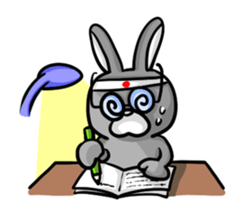 White and Black Rabbit sticker #3166641