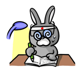 White and Black Rabbit sticker #3166641