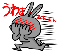 White and Black Rabbit sticker #3166643