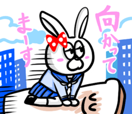 White and Black Rabbit sticker #3166648