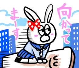 White and Black Rabbit sticker #3166648