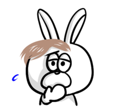 White and Black Rabbit sticker #3166649