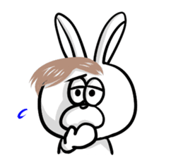 White and Black Rabbit sticker #3166649