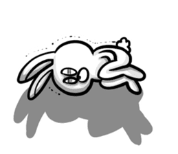 White and Black Rabbit sticker #3166650