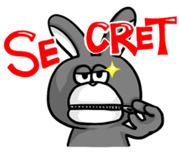 White and Black Rabbit sticker #3166651