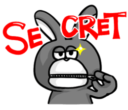 White and Black Rabbit sticker #3166651