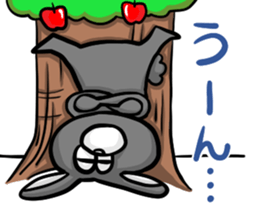 White and Black Rabbit sticker #3166652