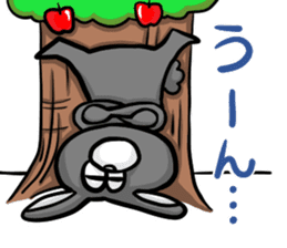 White and Black Rabbit sticker #3166652