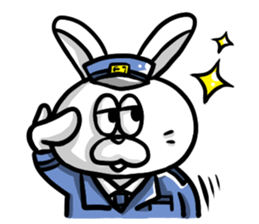 White and Black Rabbit sticker #3166654