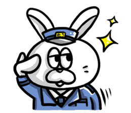 White and Black Rabbit sticker #3166654