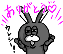 White and Black Rabbit sticker #3166655