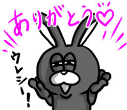 White and Black Rabbit sticker #3166655