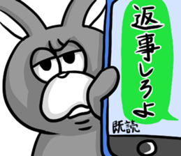 White and Black Rabbit sticker #3166656