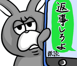 White and Black Rabbit sticker #3166656