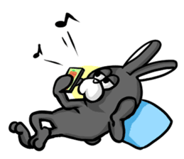 White and Black Rabbit sticker #3166657