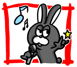 White and Black Rabbit sticker #3166658