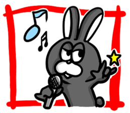 White and Black Rabbit sticker #3166658