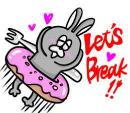 White and Black Rabbit sticker #3166659