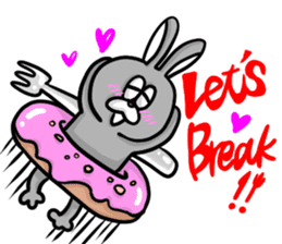 White and Black Rabbit sticker #3166659