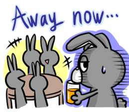 White and Black Rabbit sticker #3166660