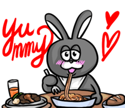 White and Black Rabbit sticker #3166661