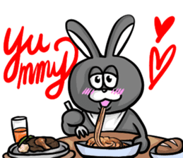 White and Black Rabbit sticker #3166661