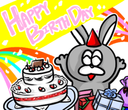 White and Black Rabbit sticker #3166662