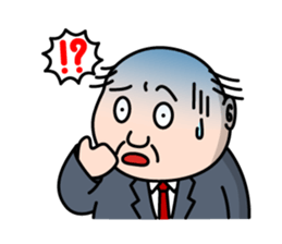 Solitary office worker sticker #3166671