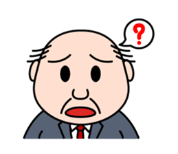 Solitary office worker sticker #3166672